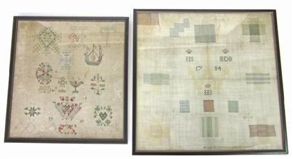 Appraisal: Two darning samplers and