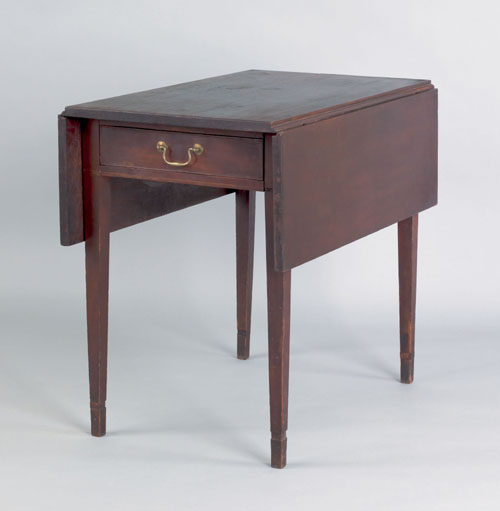 Appraisal: Philadelphia Federal mahogany pembroke table late th c with a