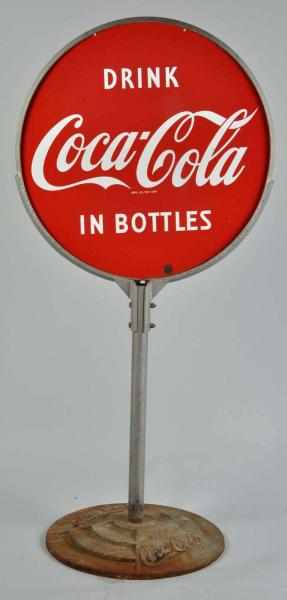 Appraisal: Porcelain Iron Coca-Cola Lollipop Sign Description s Complete with original