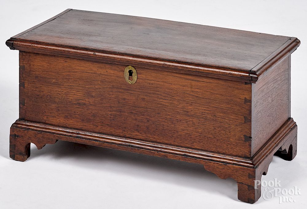 Appraisal: Miniature Pennsylvania walnut blanket chest Miniature Pennsylvania walnut blanket chest