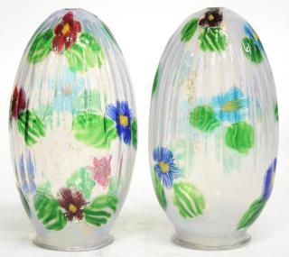 Appraisal: Pair of Artisti Barovier Murano Glass Lamp Globes Hand-blown the