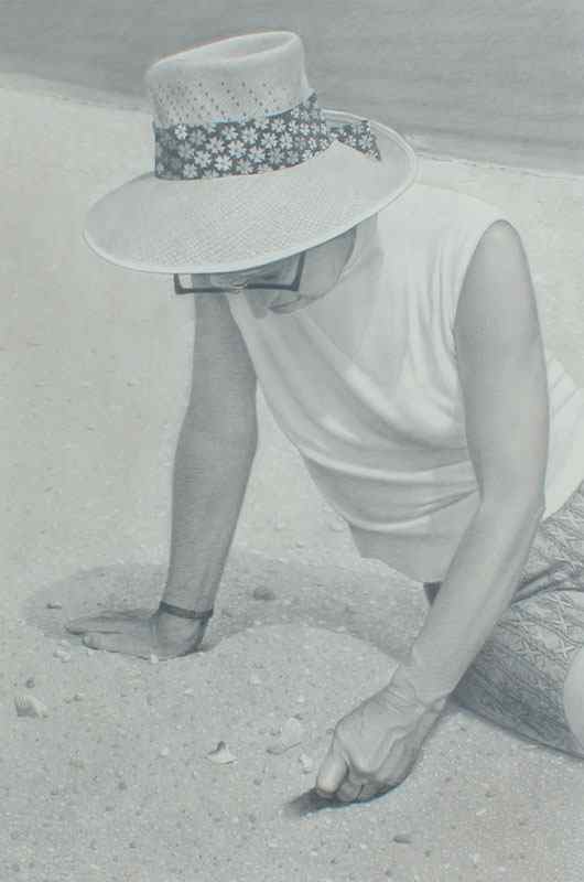 Appraisal: CASTRO Mario American - ''The Shell Seeker'' Pencil Drawing ''