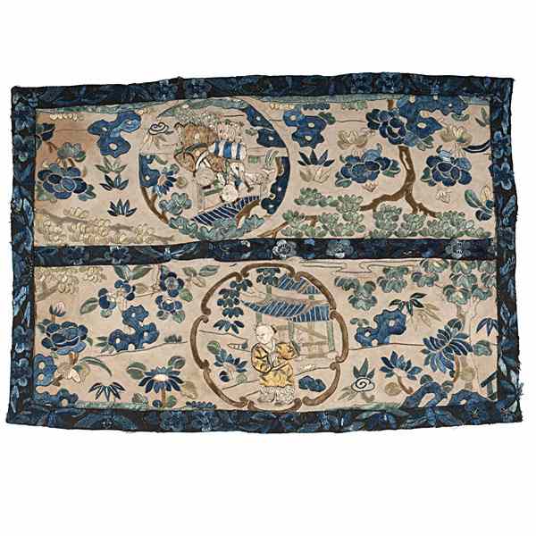 Appraisal: Chinese Textiles Chinese An assembled group of five embroideries including