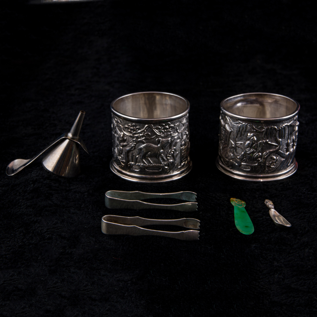 Appraisal: Pair of Chinese export silver salts each converted to salts