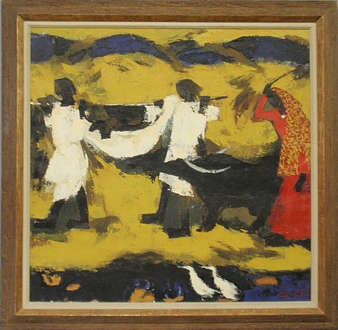 Appraisal: - Bendre Narayan Shridhar India - Large oil on canvas