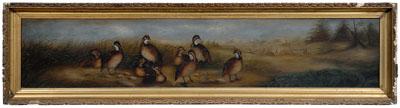 Appraisal: Late th early th century painting covey of quail in