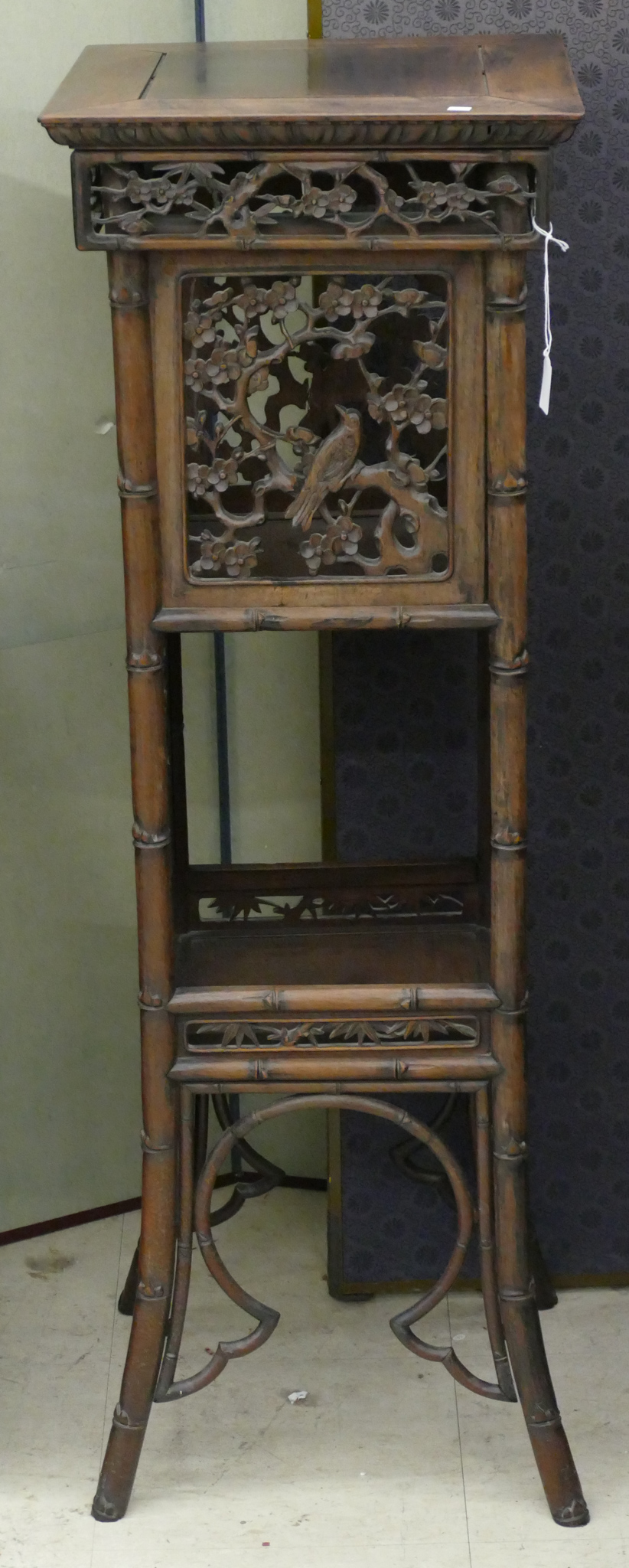 Appraisal: Chinese Qing Rosewood Carved Plant Stand ''x ''x '' -