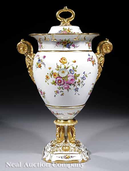 Appraisal: An Exceptionally Fine Paris Porcelain Gilt and Polychrome Rafra chissoir