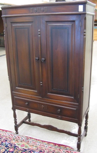 Appraisal: DARK WALNUT CHINA CLOSET The McClellen Mfg Co Los Angeles