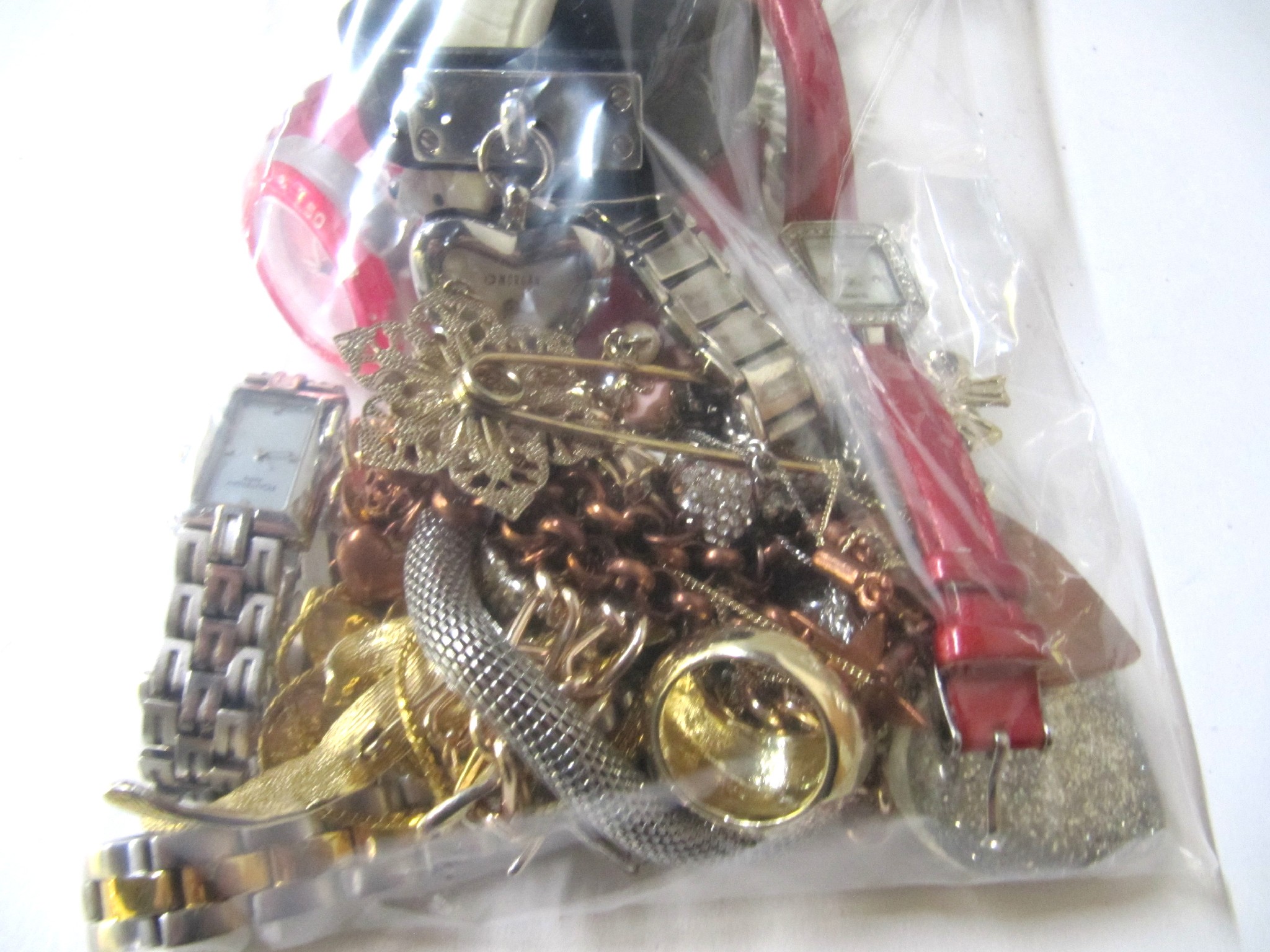 Appraisal: A bag of assorted watches and costume jewellery