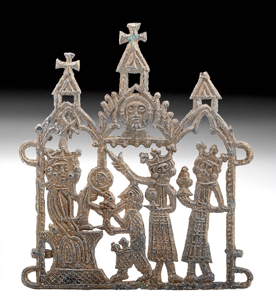 Appraisal: Medieval German Lead Pilgrim Badge - Adoration of Magi Europe