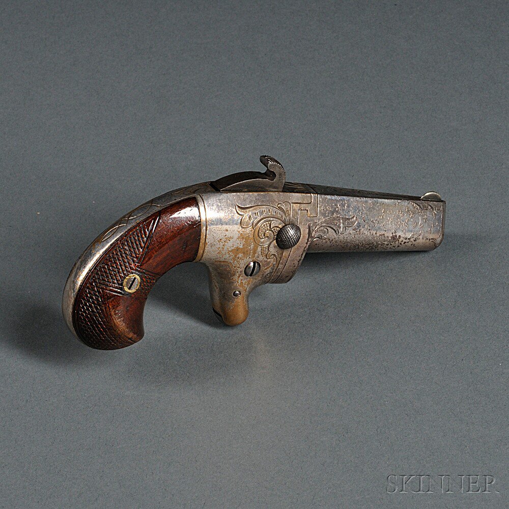 Appraisal: National Arms Company Deringer Pistol c s serial number checkered