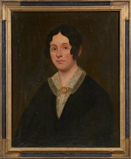 Appraisal: American School Portrait of a Woman with Ringlet American School