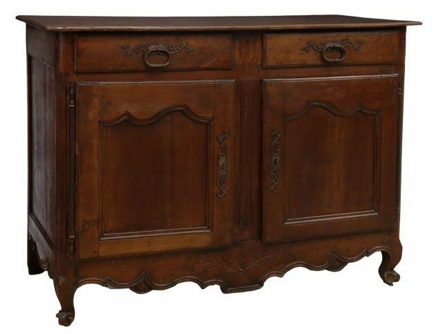 Appraisal: French Provincial Louis XV style fruitwood sideboard th th c