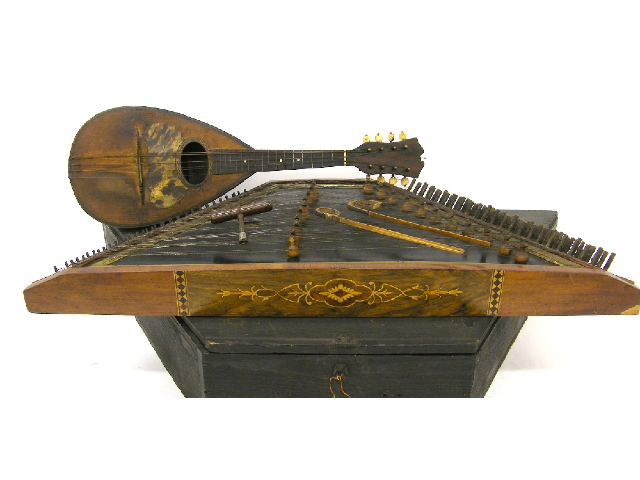 Appraisal: Early th century hammer dulcimer stamped 'Best London Make' to