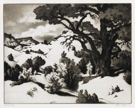 Appraisal: GENE KLOSS Chama Hills Aquatint and drypoint x mm x