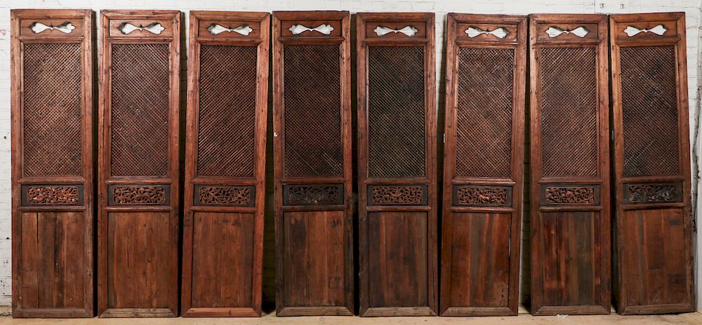 Appraisal: Set of Antique Chinese Door Panels Set of Antique Chinese