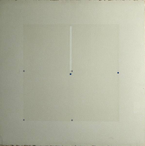 Appraisal: Katherine Porter American born Untitled Square with blue and brown