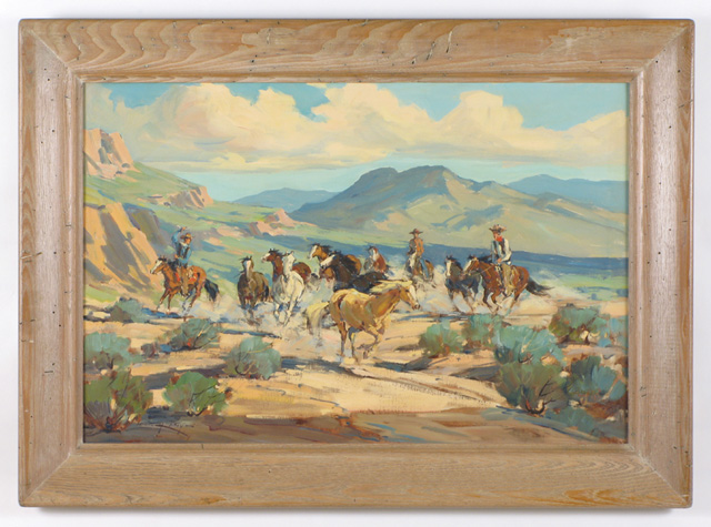 Appraisal: MARJORIE REED OIL ON CANVAS Tombstone Arizona - Landscape with