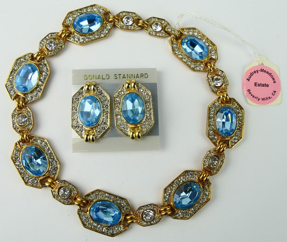 Appraisal: AUDREY MEADOWS PIECE DONALD STANNARD SUITE Vintage set choker and