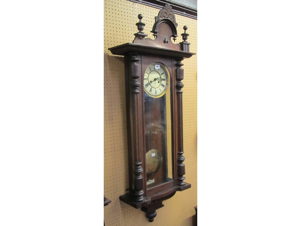 Appraisal: Mahogany Vienna wall clock by Gustav Becker