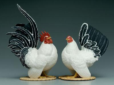 Appraisal: Two Boehm bird figurines black-tailed bantams script signature on wings