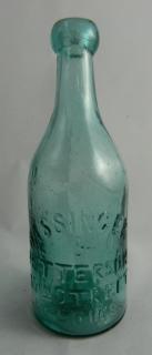 Appraisal: Mineral water bottle Mineral water- round aqua marked 'Hassinger Petterson