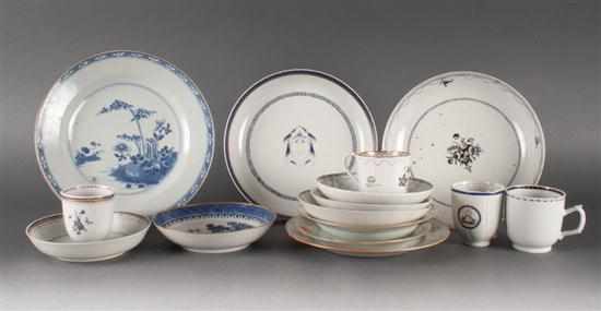 Appraisal: Fifteen assorted Chinese Export porcelain articles including cups and saucers