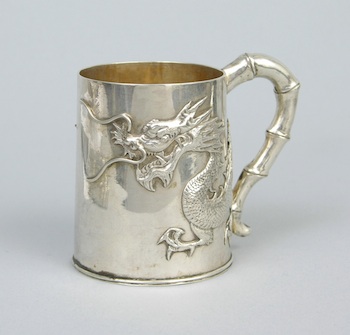 Appraisal: A Silver Dragon Cup Chinese ca Early th Century Silver