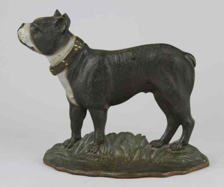 Appraisal: BOSTON TERRIER DOORSTOP Probably Bradley Hubbard beautiful casting great size