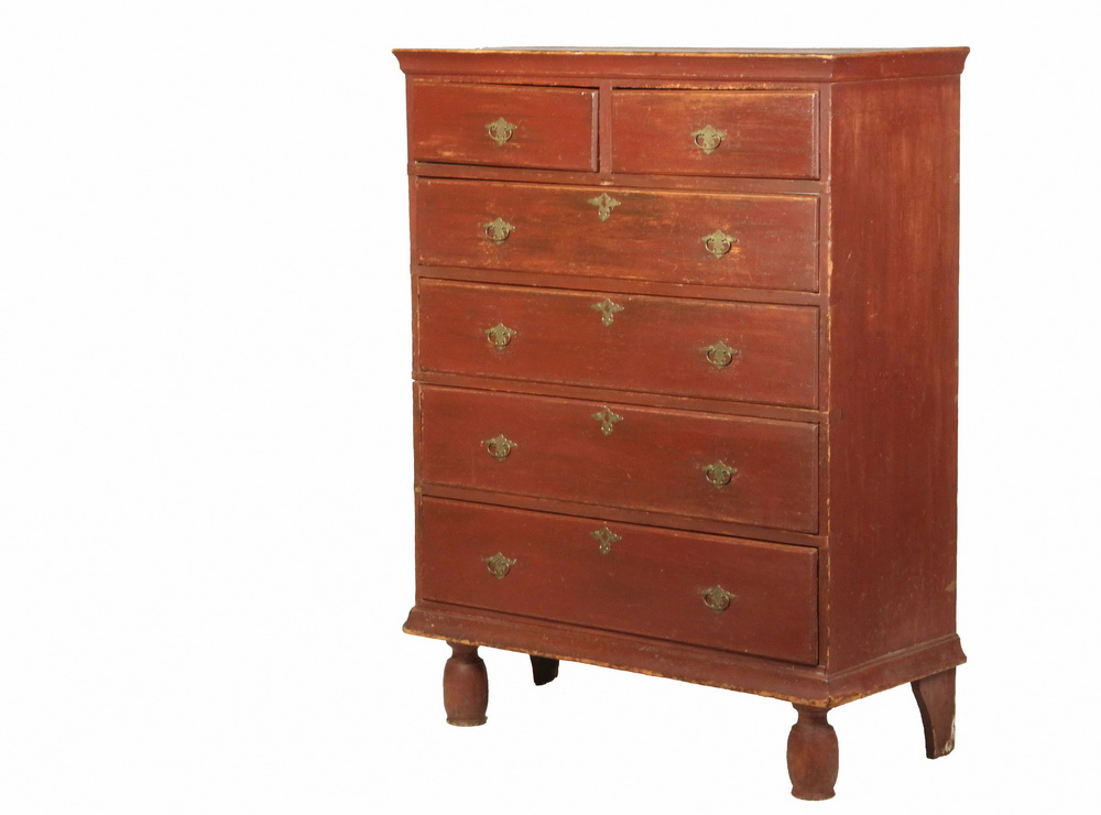 Appraisal: WILLIAM MARY CHEST OF DRAWERS - Two over Four Drawers