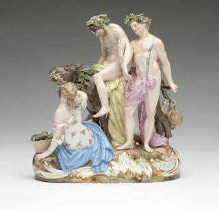 Appraisal: A Meissen porcelain figural group Late th early th century