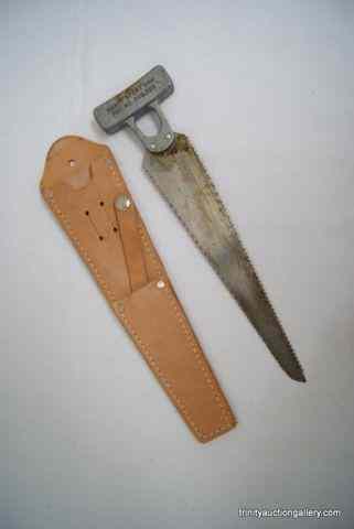 Appraisal: Knapp Sport Saw with Leather SheathFrom the estate is a