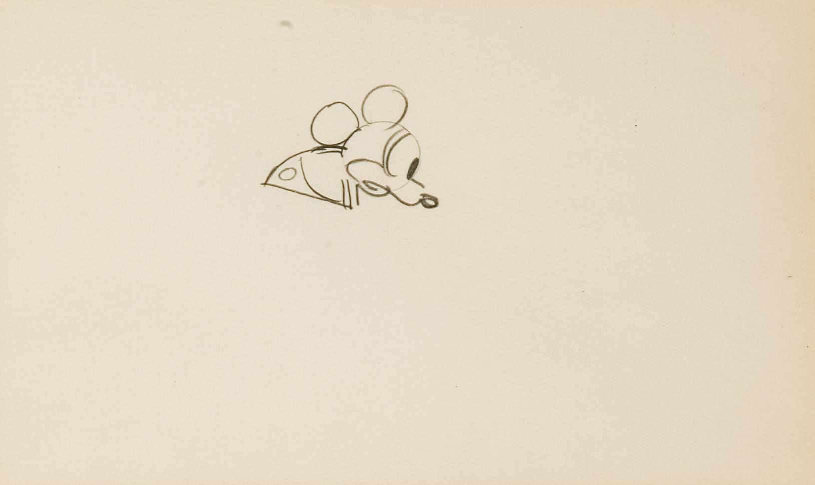 Appraisal: An early Walt Disney drawing of Mickey Mouse late s