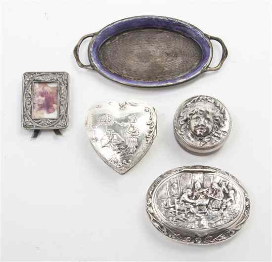 Appraisal: A Collection of Silver and Silver Mounted Articles comprising three