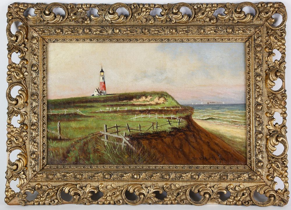 Appraisal: James Walter Folger Oil on Canvas Sankaty Light th Century