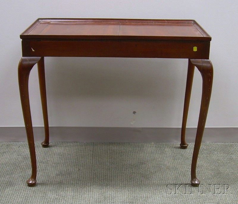 Appraisal: Queen Anne Style Cherry Tray-top Tea Table ht lg wd