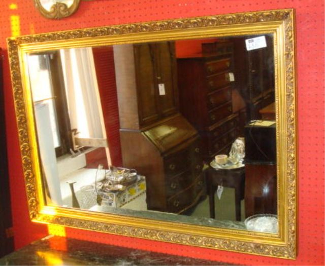 Appraisal: Rectangular Beveled Mirror with Gilt Frame Dimensions x Estimate -