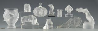 Appraisal: Group of Lalique Glassware pcs st item Lalique Rosine vase