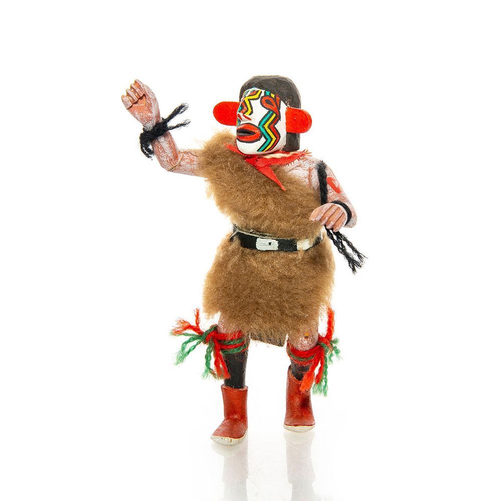 Appraisal: NATIVE AMERICAN TRIBAL HAND MADE KACHINA STATUE DOLL Wood clay