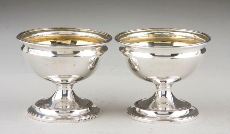 Appraisal: Pair of George III Sterling Silver Salts London with NE