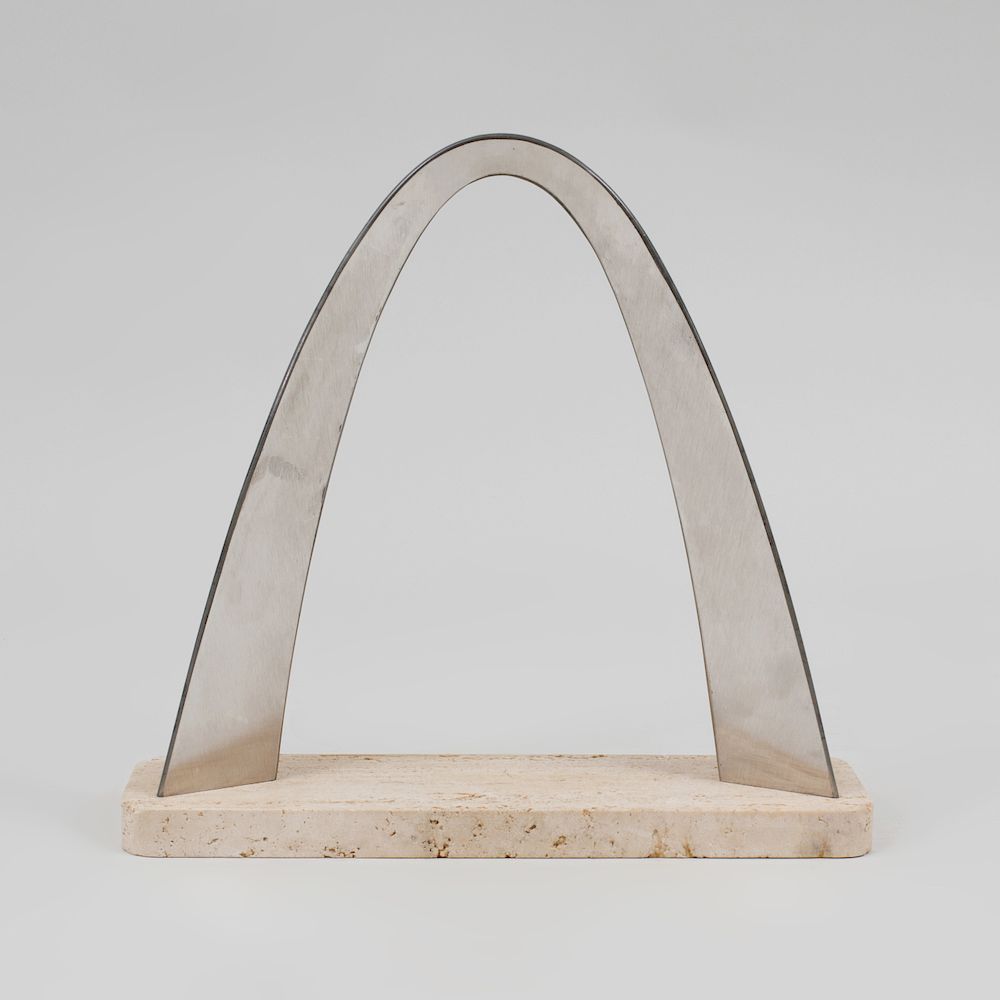 Appraisal: th Century School The Gateway Arch Brushed stainless steel and