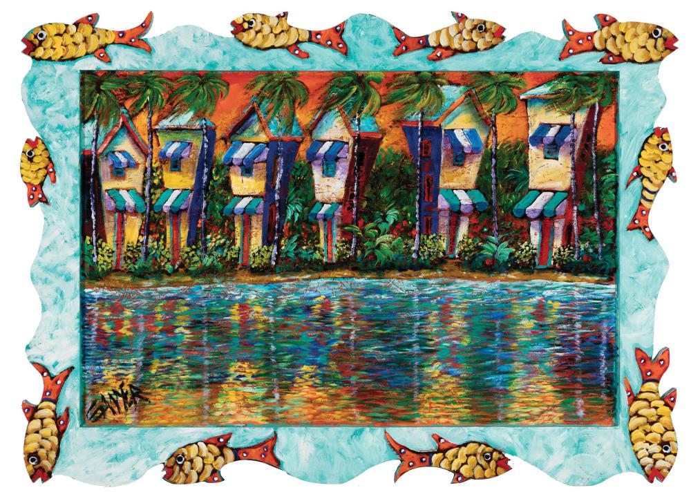 Appraisal: Don Sawyer American Florida b Family of Six acrylic on