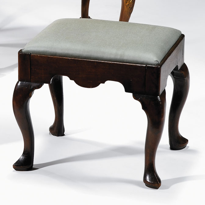 Appraisal: George I walnut footrest first quarter th century With a