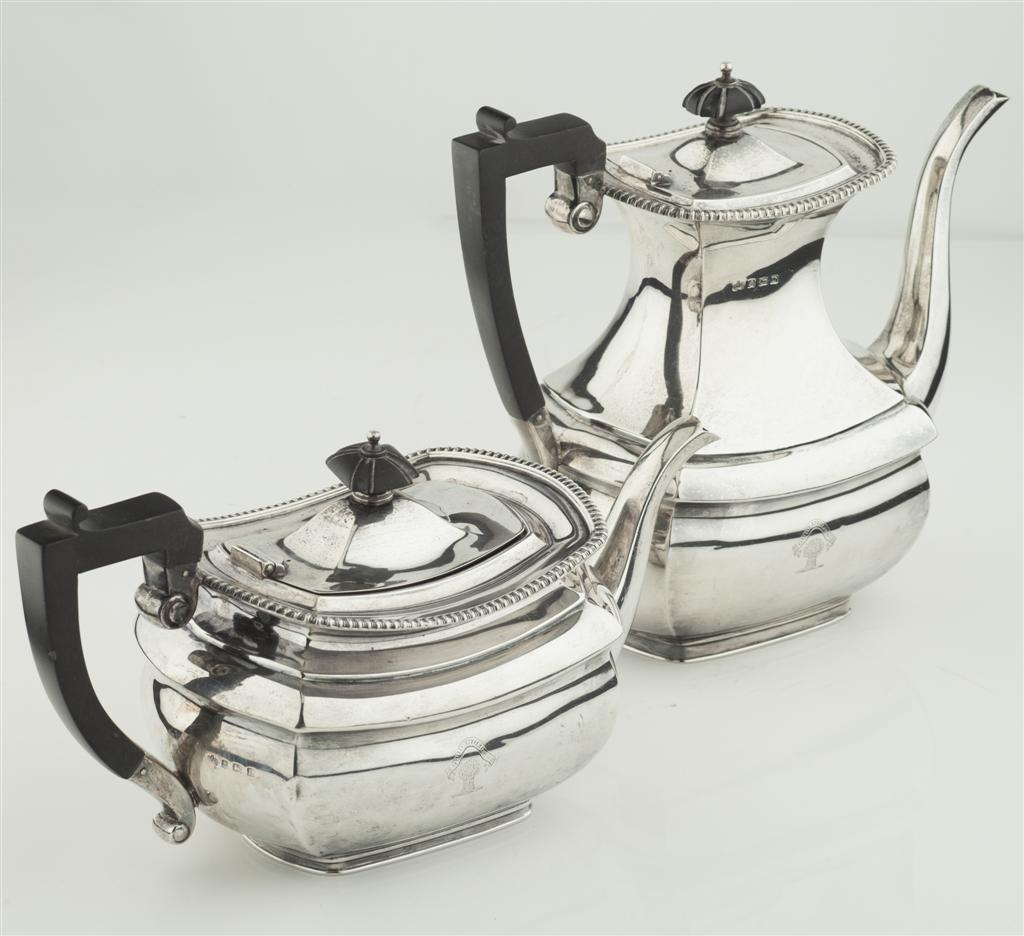 Appraisal: A matched four piece tea and coffee service Elkington Co