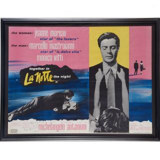 Appraisal: La Notte original signed movie poster La Notte original signed