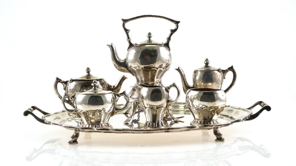 Appraisal: WILLIAM B MEYERS STERLING MINIATURE TEA SETVintage WILLIAM B MEYERS