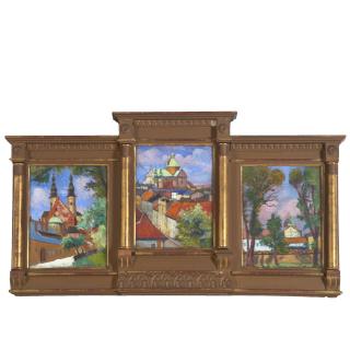 Appraisal: Henryk Dietrich painting triptych Henryk Dietrich painting triptych Henryk Dietrich