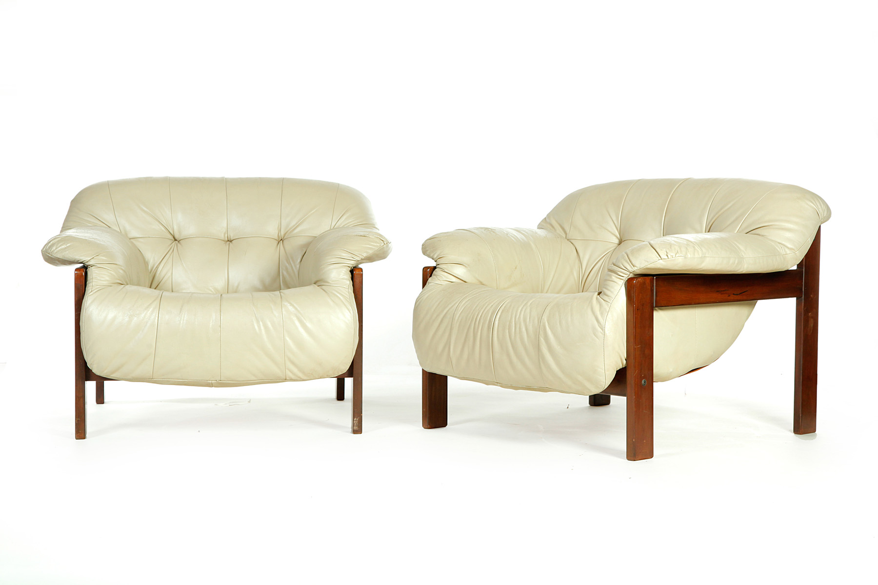 Appraisal: PAIR OF LOUNGE CHAIRS BY JEAN GILLON FOR ITALMA Brazil