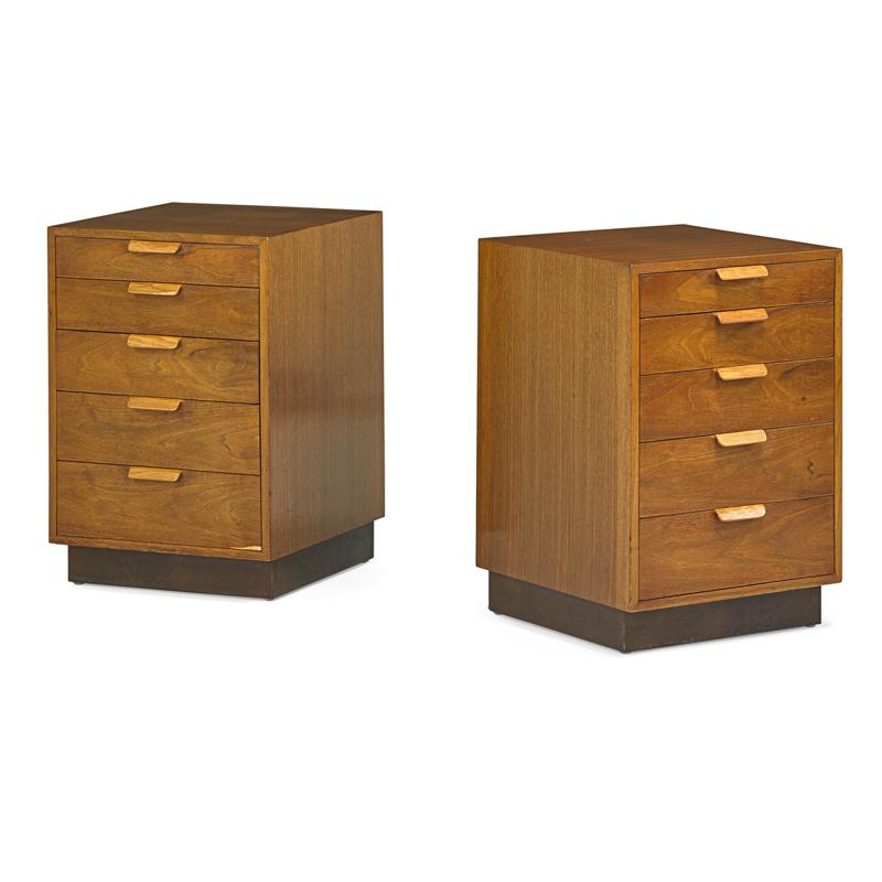 Appraisal: WORMLEY DUNBAR Pair of nightstands EDWARD WORMLEY - DUNBAR Pair